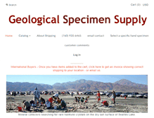 Tablet Screenshot of geologicalspecimensupply.com